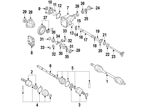 2023 Infiniti Q50 Front Axle, Axle Shafts & Joints, Differential, Drive Axles, Propeller Shaft Diagram
