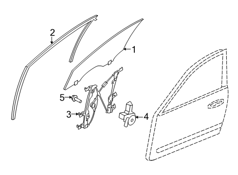 2023 Infiniti Q50 Front Door Diagram 1