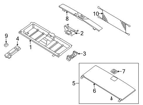 Board Assy-Luggage Floor,Center Diagram for 84908-ZV60D