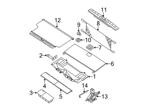 Board Assembly-Luggage Floor Diagram for 84908-EA500