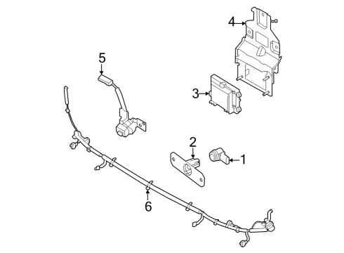 2022 Infiniti QX60 Electrical Components - Front Bumper Diagram