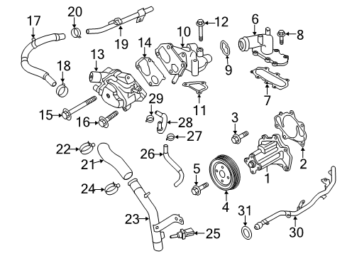 2023 Infiniti QX50 KNOCK SENSOR Diagram for 22060-EZ30A
