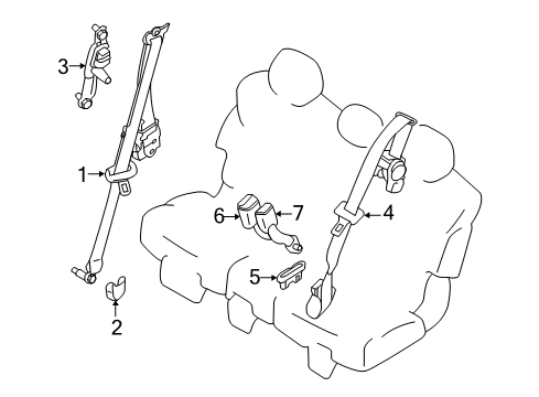 2020 Infiniti QX80 Seat Belt Diagram 3
