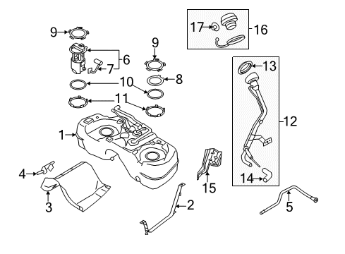 Tube Assy-Filler Diagram for 17220-1KM1A