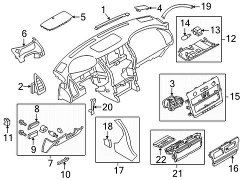 2024 Infiniti QX80 Cluster & Switches, Instrument Panel Diagram 3