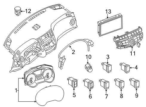 2020 Infiniti QX60 Instruments & Gauges Diagram