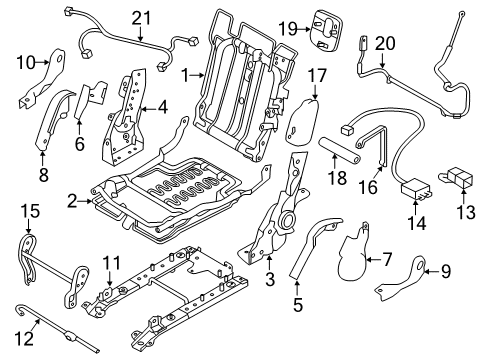 Cable Assembly-3RD Seat Diagram for 89662-1JA0D
