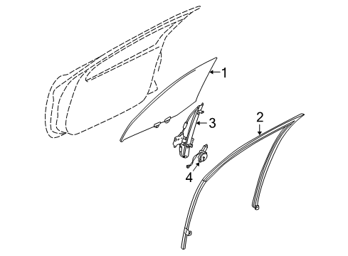 Glass Assembly-Door Window,R Diagram for 80300-2Y963