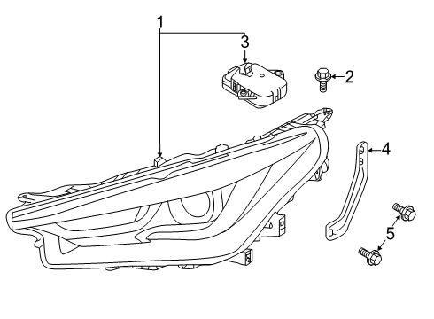 2021 Infiniti QX50 Headlamp Components Diagram