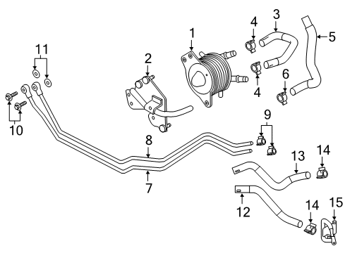 2022 Infiniti Q60 Oil Cooler Diagram 2