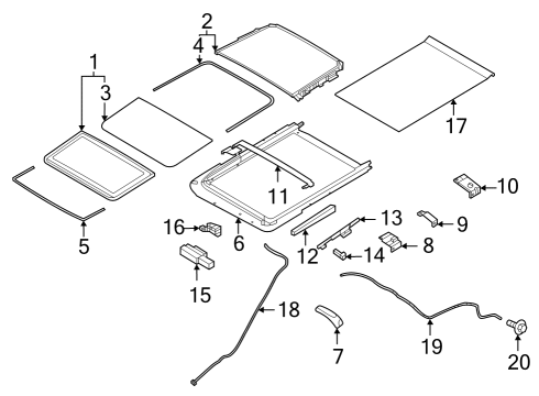 2023 Infiniti QX60 Sunroof Diagram
