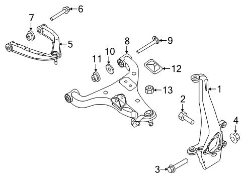 2024 Infiniti QX80 Front Suspension Components Diagram 2