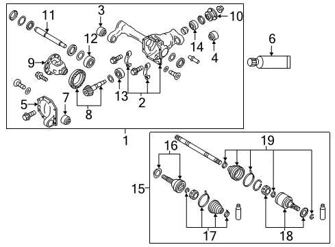 2024 Infiniti QX80 Carrier & Front Axles Diagram