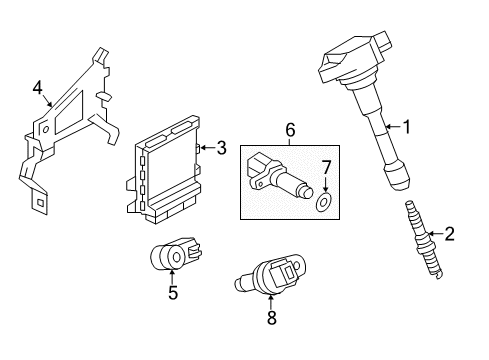 2021 Infiniti Q60 Bracket-Control Unit Diagram for 23714-6HN0A