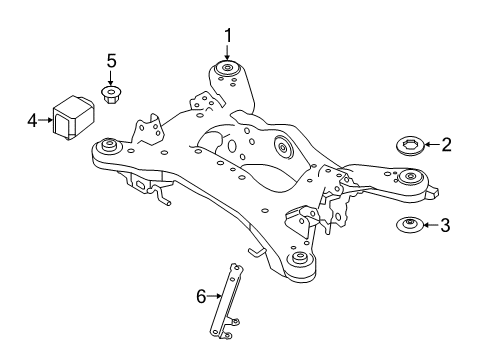 2022 Infiniti Q60 Suspension Mounting - Rear Diagram