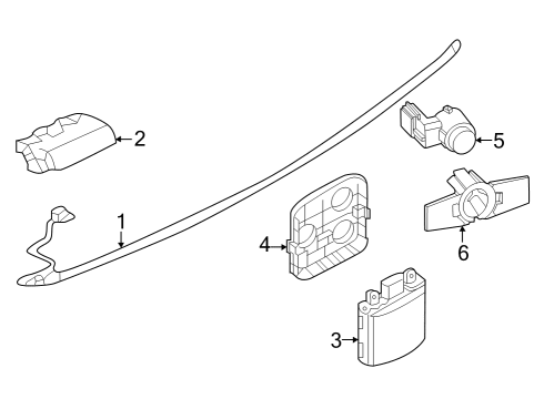 2024 Infiniti QX55 Electrical Components - Rear Bumper Diagram