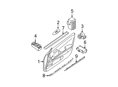 FINSHER Assembly Front Door LH Diagram for 80901-7Y100