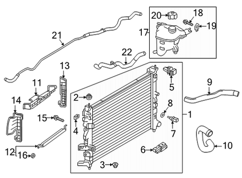 2024 Infiniti QX55 Radiator & Components Diagram