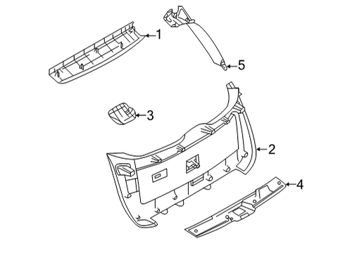 2023 Infiniti QX55 Interior Trim - Lift Gate Diagram