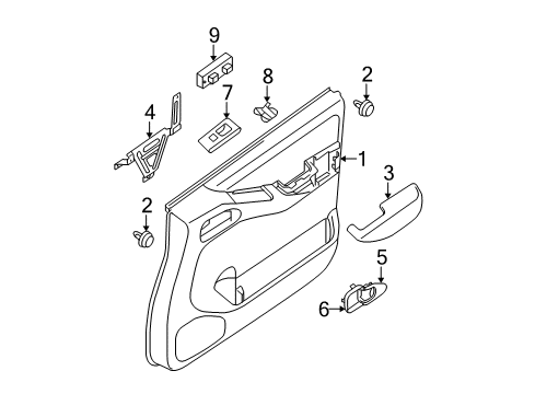 Finisher Assy-Front Door,LH Diagram for 80901-EA102