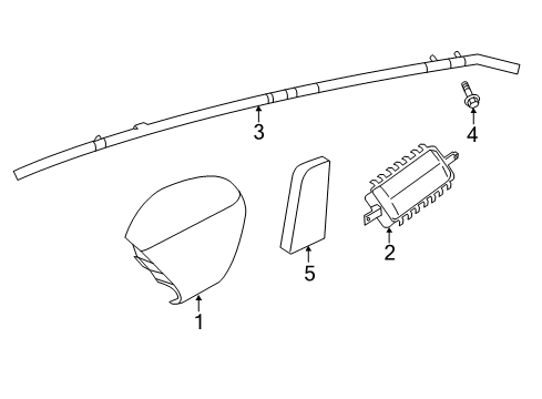 Module Assembly - Curtain Air Bag, RH Diagram for 985P0-9PF9A