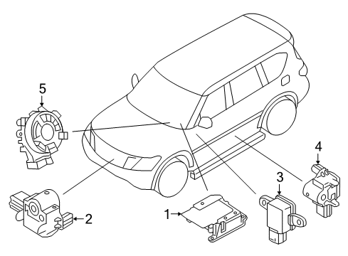 2020 Infiniti QX80 Air Bag Components Diagram 2