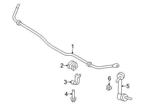 2024 Infiniti QX80 Stabilizer Bar & Components - Rear Diagram