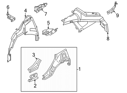 2024 Infiniti QX55 Inner Structure - Quarter Panel Diagram