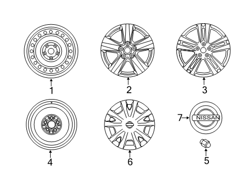 Aluminum Wheel Diagram for D0C00-3GP0A