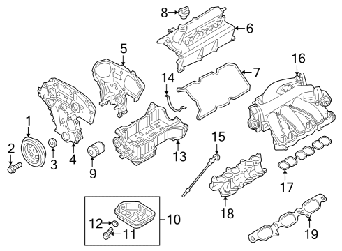 2022 Infiniti QX60 COVER ASSY-CAM SPROCKET,VTC Diagram for 13040-6TA0B