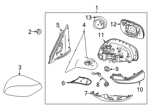 2022 Infiniti Q50 Outside Mirrors Diagram