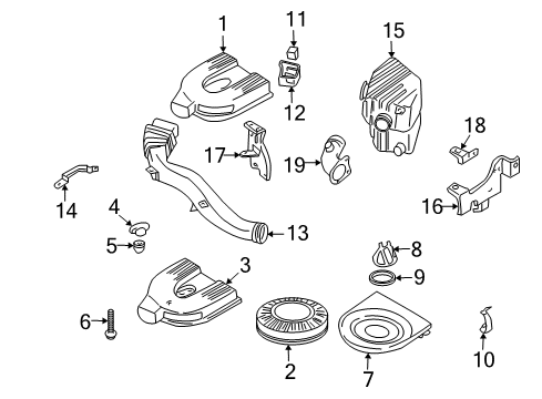 Air Cleaner Diagram for 16500-5S500