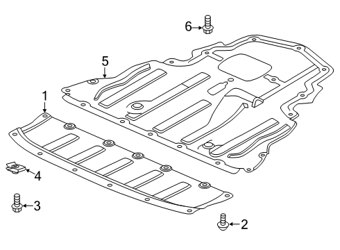 2020 Infiniti QX50 Splash Shields Diagram