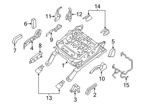 2020 Infiniti QX60 Passenger Seat Components Diagram 3