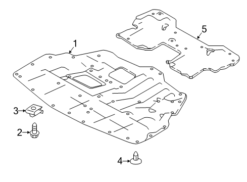 2022 Infiniti Q60 Splash Shields Diagram