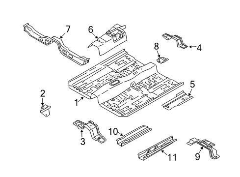 Extension-Front Side Member,Center L Diagram for 75183-8J030