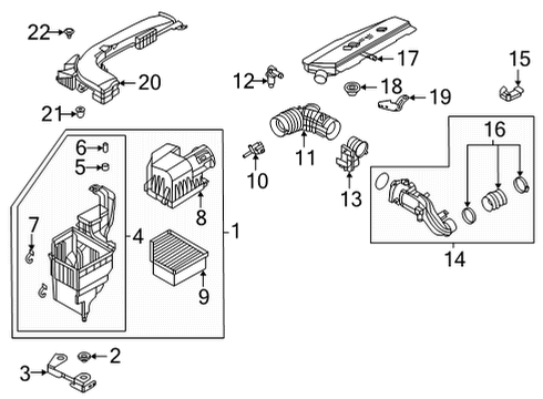 MASS AIR FLOW Diagram for 22680-6RC0B