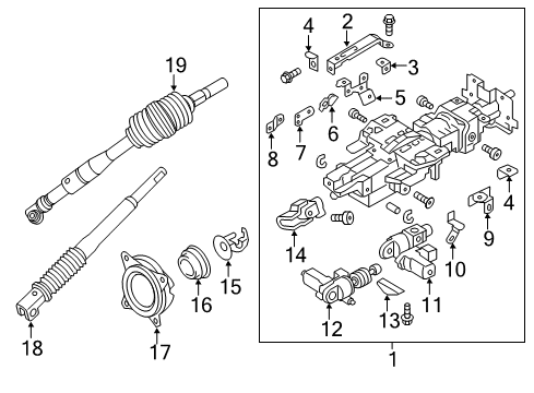 2024 Infiniti QX80 Steering Column Assembly Diagram