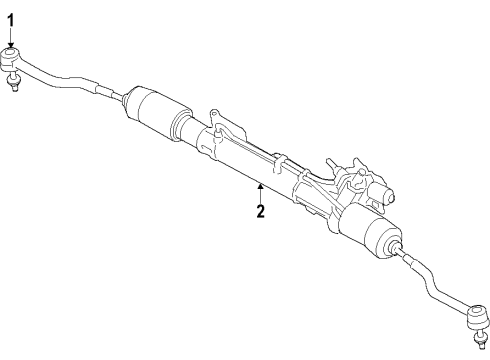 2020 Infiniti QX60 P/S Pump & Hoses, Steering Gear & Linkage Diagram 1