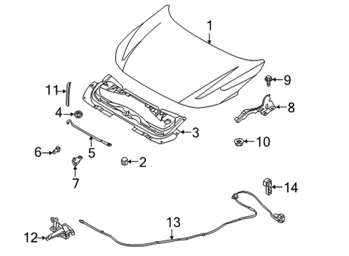 2022 Infiniti QX60 BOLT Diagram for 01121-A8021