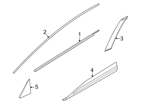2022 Infiniti QX60 Exterior Trim - Front Door Diagram