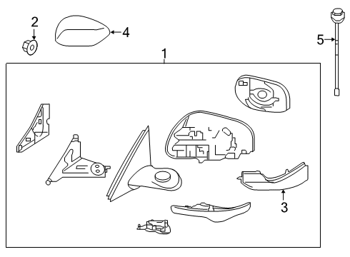 2021 Infiniti QX50 Outside Mirrors Diagram