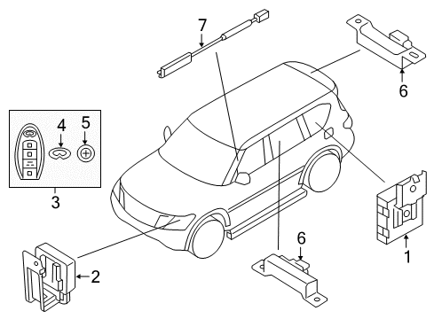 2024 Infiniti QX80 Keyless Entry Components Diagram