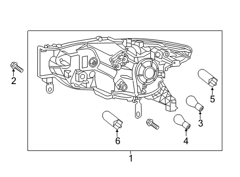 2019 Infiniti QX60 Lamp Assembly - Head, RH Diagram for 26010-9NR0B