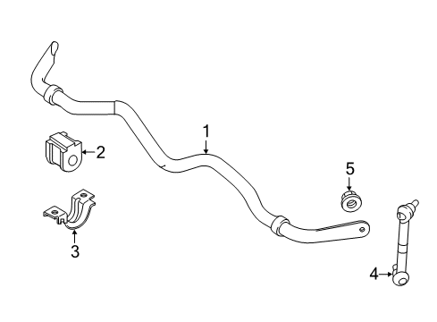2020 Infiniti Q50 Stabilizer Bar & Components - Rear Diagram