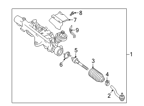 2020 Infiniti QX50 Steering Column & Wheel, Steering Gear & Linkage Diagram 3