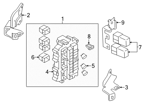 2019 Infiniti Q70L Cover-Fuse Block Diagram for 24312-5UV0A