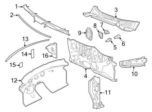 2020 Infiniti QX50 Cowl Diagram