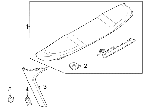 2022 Infiniti QX60 Rear Spoiler Diagram