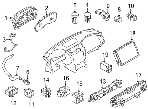 2023 Infiniti QX80 SPEEDOMETER ASSY-ANALOG Diagram for 24820-6JS4A